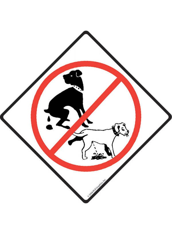 Please Leave Your Address Aluminum No Dog Pooping Sign or Vinyl Sticker Please Leave Your Address Aluminum No Dog Pooping Sign or Vinyl Sticker