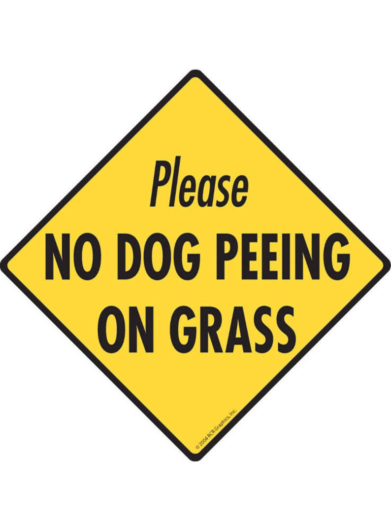 Please No Dog Peeing on Grass Aluminum Dog Peeing Sign or Etsy