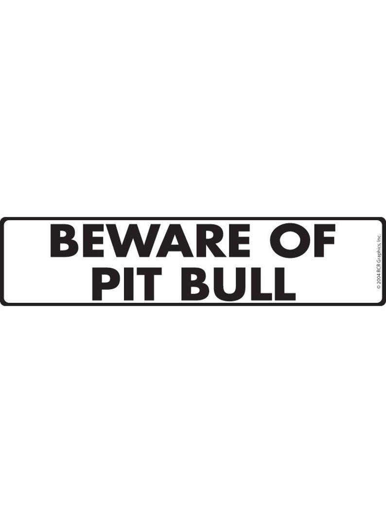 Targa In Metallo Divertente Warning Beware Of Pit Bull 30,5x20,3 Cm – Per Interni/Esterni