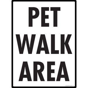 Potty Area Sign - Pet Walk Area Yard Exterior Rust Free Aluminum Dog Rest Area Sign Weatherproof & UV Protected - 9 x 12