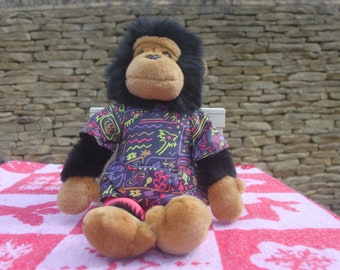 Vintage plush toy Samantha PG Tips monkey chimp soft toy, stuffed toy, children's toy, companion toy, advertising toy, tea advertising