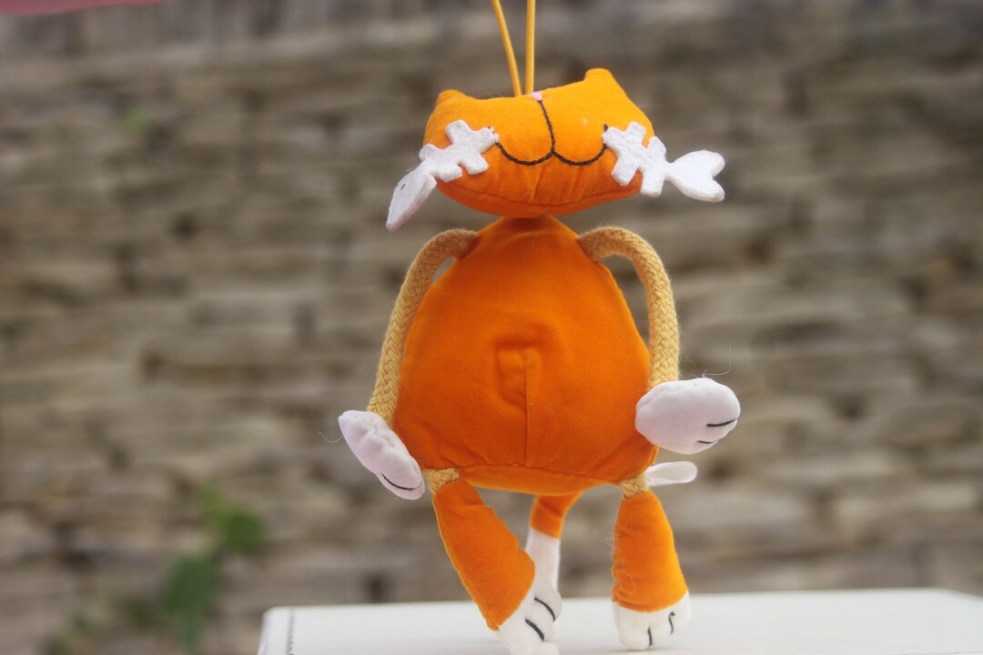 Vintage Jellycat Dingly Dangly Ginger Tommy Cat No Card Tag, Plush Toys ...