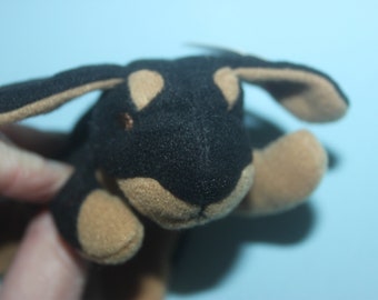 Vintage Ty plush Teenie Beanie baby Doby Doberman dog McDonalds fast food toy, soft toys, plush toys, stuffed toys, collectable plush dogs