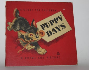 Puppy Days, 1950s Australian Children's Illustrated Book