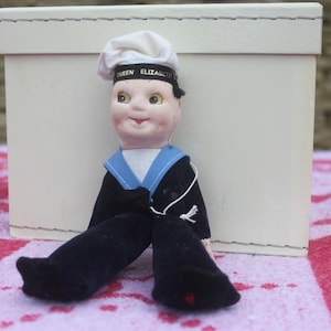 Vintage Noral Wellings style cloth sailor doll Queen Elizabeth II holiday souvenir doll, soft toy, stuffed toys, children&#39;s toy, collectable