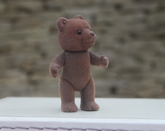 Petit ours brun de la famille Sylvanian, membres mobiles et tête