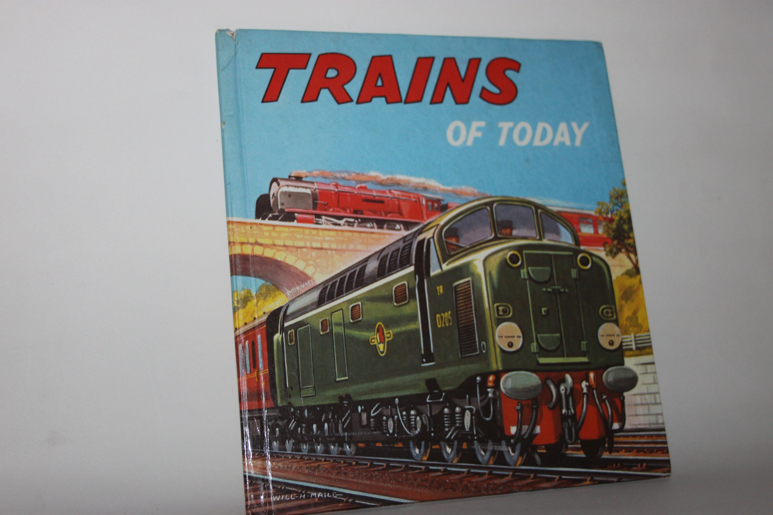 Trains of Today, Vintage Children's Book, Will H Maile, 1960s Purnell