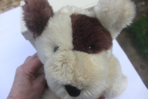 Vintage Jellycat Squidgy Puppy Dog 1999 J53 Brown & Cream 15