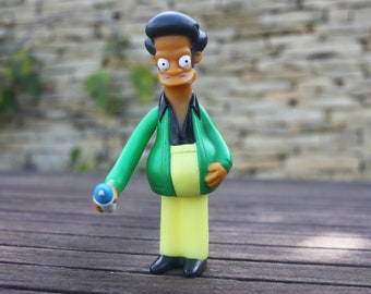 Retro children's Apu figure, The Simpsons, tv collectables characters, childrens tv collectables, Burger King 2000, plastic figures