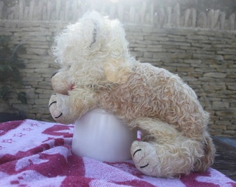 ヴィンテージの大型メリーソート ライオン パジャマ ケース、1950 年代