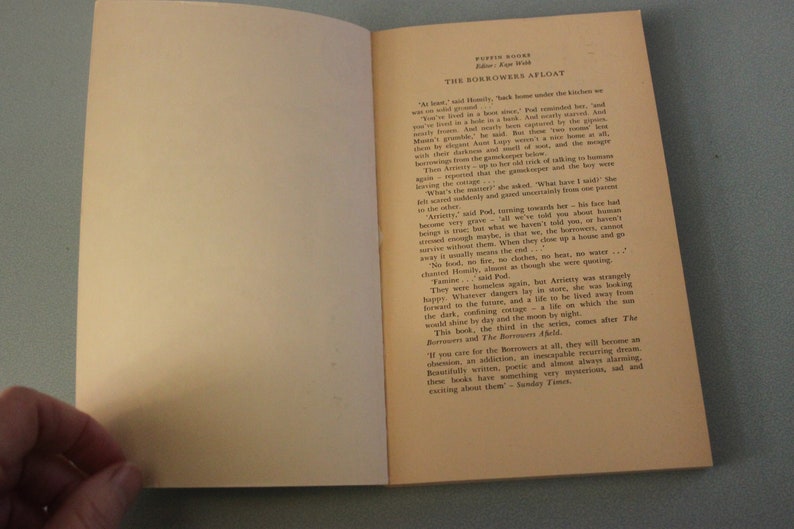 Vintage Children's Book, Mary Norton, the Borrowers Afloat, Puffin ...