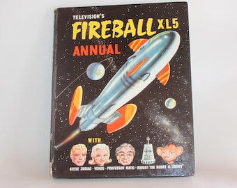 Vintage children's Fireball XL5 annual, 19960s space tv