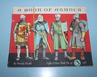Vintage Puffin Picture Book no 97 Book of Armour by Patrick Nicolle, children's non-fiction books, children's hitory books