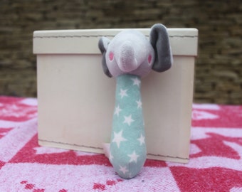 Soft toy elephant babies plaything crackly sound Little Linen Australia, children's toys, babies toys, noisy toys, plush animal toys