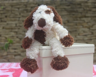 Vintage Jellycat Malcom Mutt Bunglie Tot, Brown and White