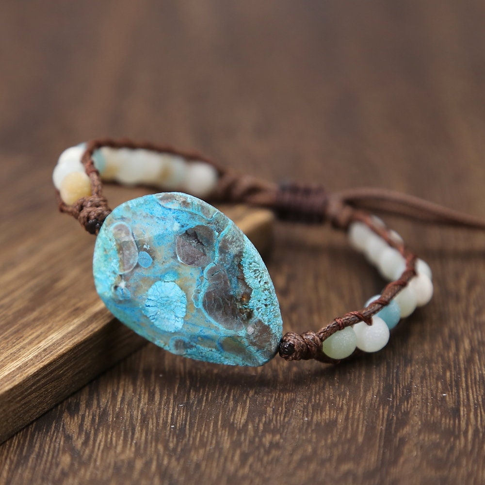 Ocean jasper shop wrap bracelet