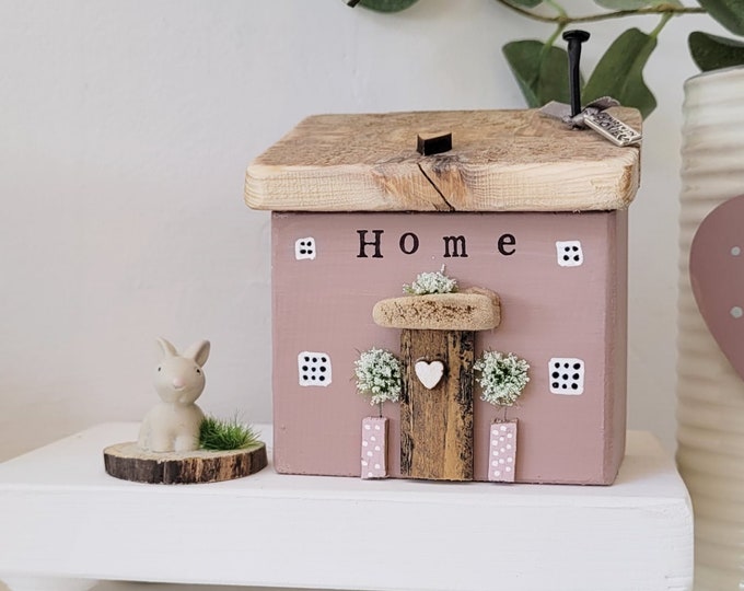 Home Cottage .. F&B Sulking room pink.. With optional display bench and bunny....ready to dispatch