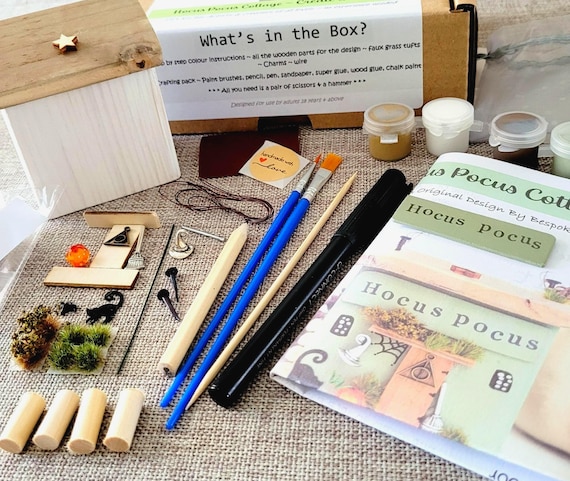 Create Craft Kit - Hocus Pocus Cottage - Witch House Kit - DIY Minature House Model Making