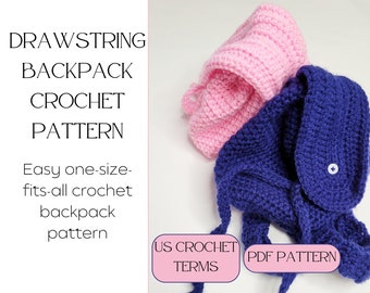 Häkelanleitung - Kinderrucksack Häkelanleitung - Rucksack häkeln DIY - Tote Rucksack häkeln - PDF Häkelrucksack