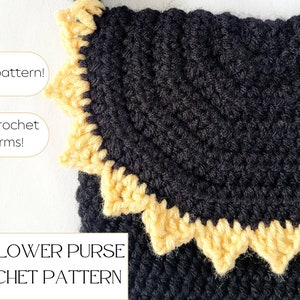 Sunflower Crochet Bag Pattern - Crochet Pattern PDF - Crochet Summer Bag - Girls Crochet Bag Pattern - Crochet Purse Tutorial