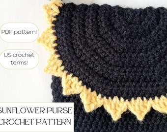 Sunflower Crochet Bag Pattern - Crochet Pattern PDF - Crochet Summer Bag - Girls Crochet Bag Pattern - Crochet Purse Tutorial