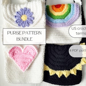 Crchet Kids Bag Pattern Bundle - Handbag Crochet Pattern - Crochet Bag For Girls - Begniner Friendly - DIY Crochet Bag - Crochet Pattern