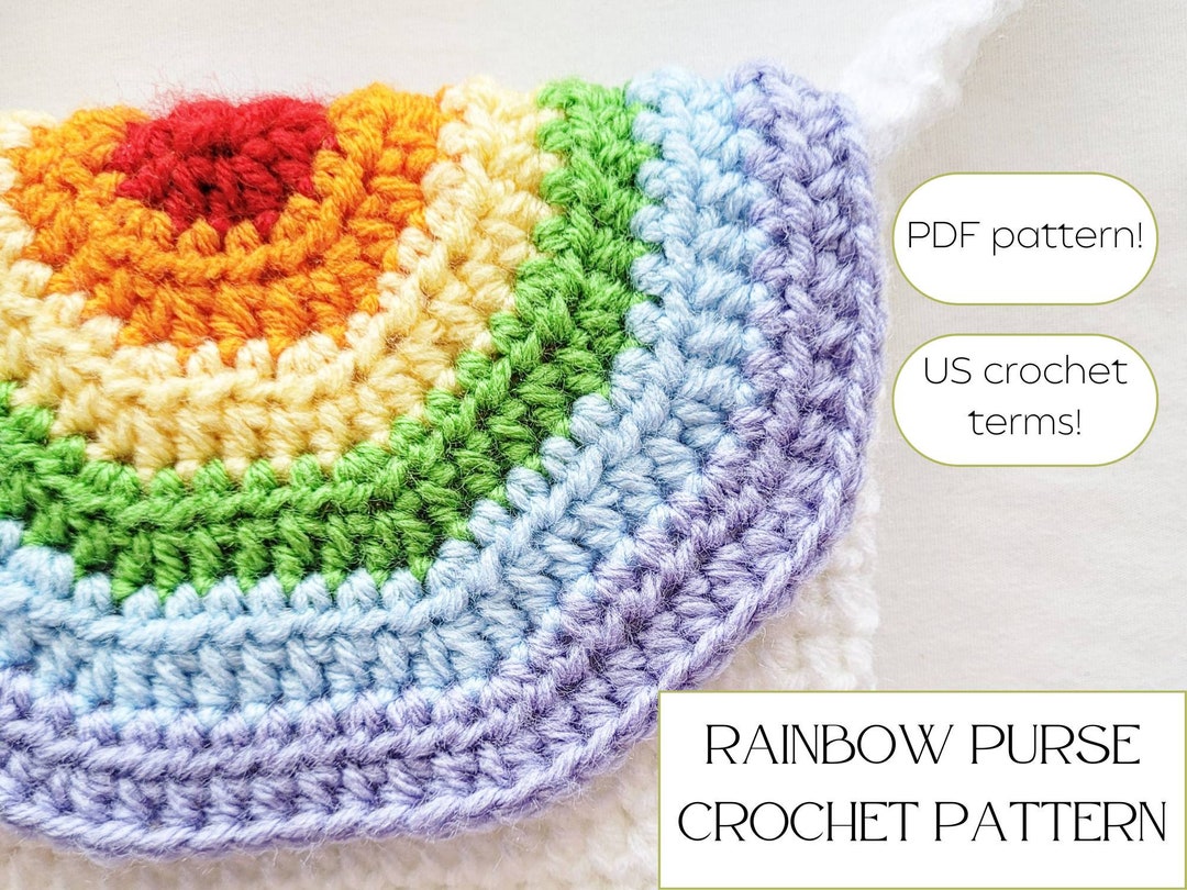 Rainbow Crochet Bag Pattern PDF Crochet Pattern Crochet Etsy