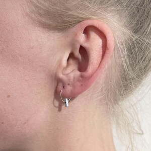 Forme de Base Hoop earring Rectangle silver+gold
