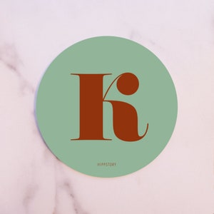 Letter J Coaster / Printed Wood / Scandinavian Design / Mix and match / Patterns and Alphabet Letters image 1