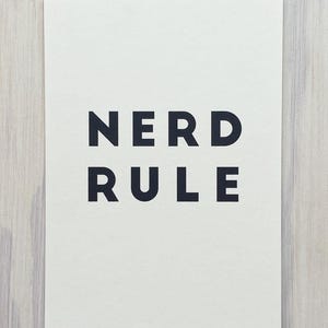 Reglas de nerd para imprimir y tarjetas