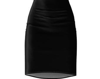 Faded Black Women's Pencil Skirt XS-2XL