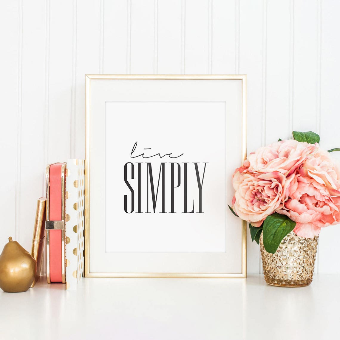Live Simply Print Minimalist Print Wall Prints Inspiration | Etsy