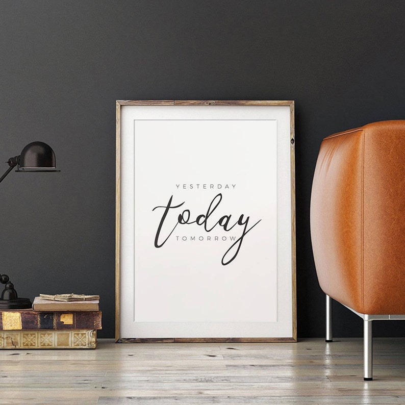 Scandi Design Yesterday TODAY Tomorrow Printable Poster Wall Decor Art Scandi Design Yesterday TODAY Tomorrow Printable Poster Wall Decor Art
