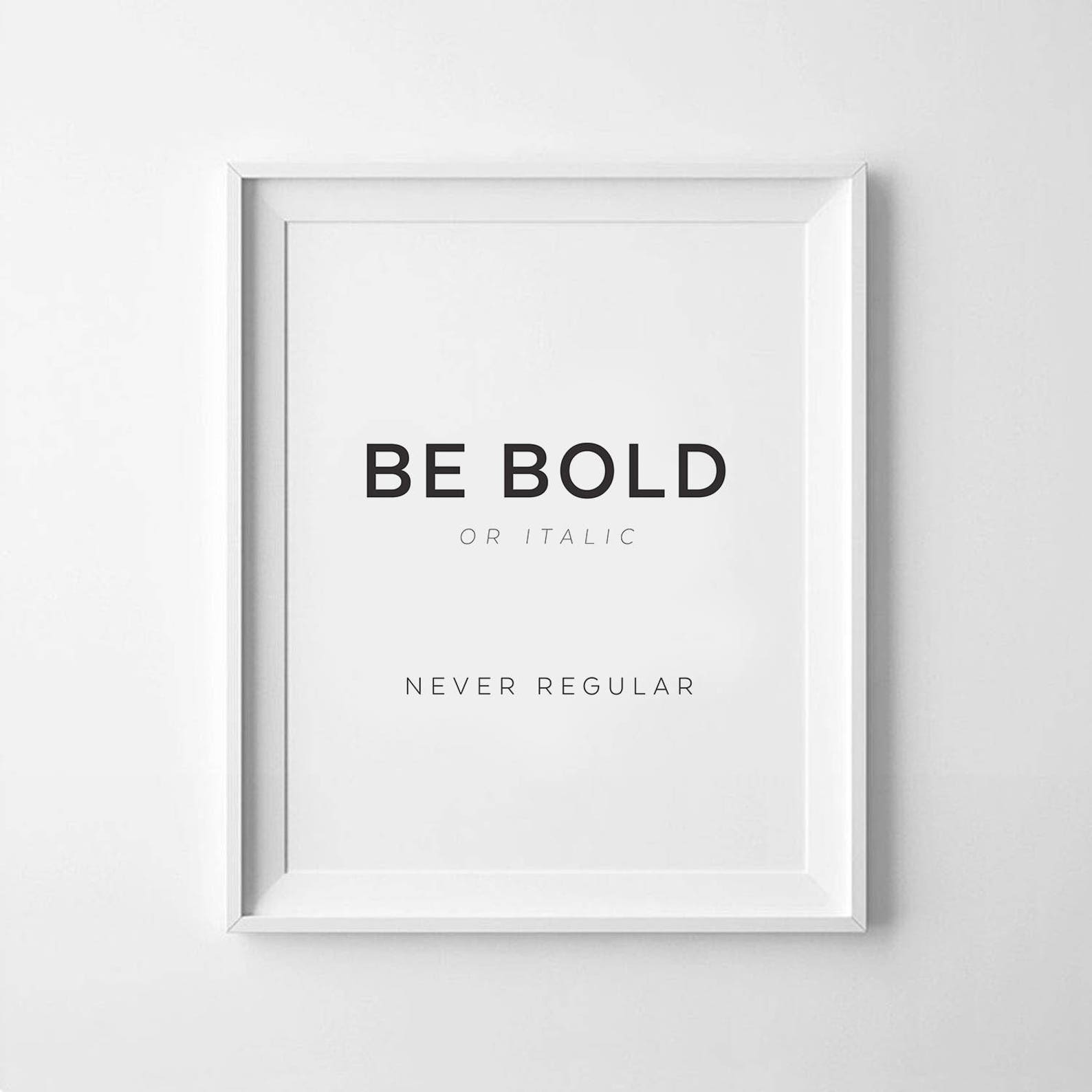 Printable Art Typography Art Print Be Bold Print Typography | Etsy