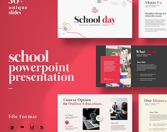 School Presentation with PowerPoint, Keynote, Google Slides, InDesign