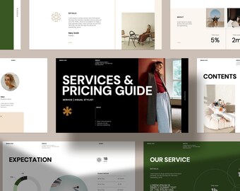 Services & Pricing Guide Presentation Template with Canva, PowerPoint, Keynote, Google Slides