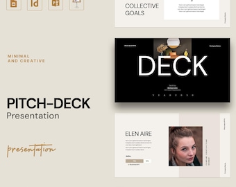 Pitch Deck Presentation Template with PowerPoint, Keynote, Google Slides, InDesign
