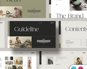 Creative Design, Brand Guideline Template with Canva, InDesign