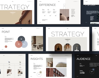 Brand Strategy Presentation Layout with Canva PowerPoint Keynote Google Slides Template