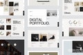 Portfolio Presentation Template with PowerPoint Keynote Google Slides InDesign product logo