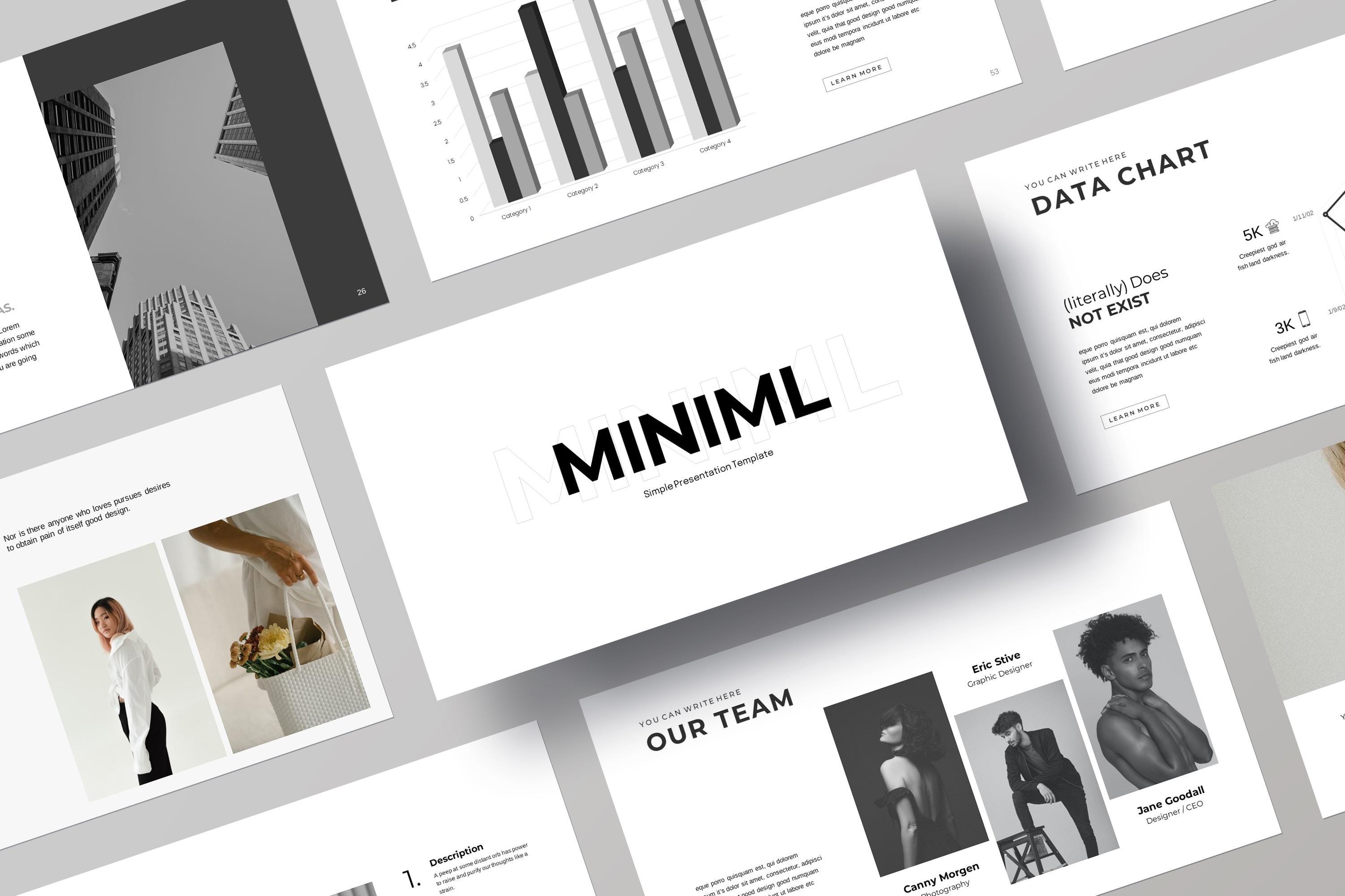 The Minimal Presentation Template With Powerpoint, Keynote, Google ...