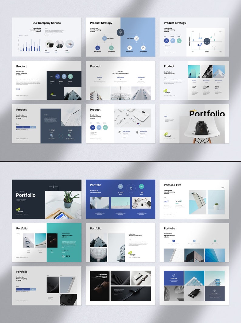 Pitch Deck Powerpoint Presentation Template With Indesign Layout Etsy