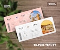 Editable Boarding Ticket Canva Template | Vacation Plane Ticket | Surprise Airline Gift | Flight Pass | Travel Ticket | Couple Gift Travel product logo