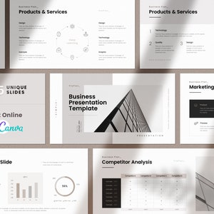 Canva-Businessplan-Präsentation | Business-Pitch-Deck-Vorlage | Startup-Businessplan und Marketingpräsentation | Canva-Präsentation