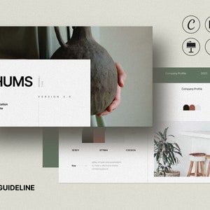 Canva Markenrichtlinie Präsentationsvorlage | Corporate Minimal Brand Manual Vorlage | PowerPoint, Canva, Keynote, GoogleSlide