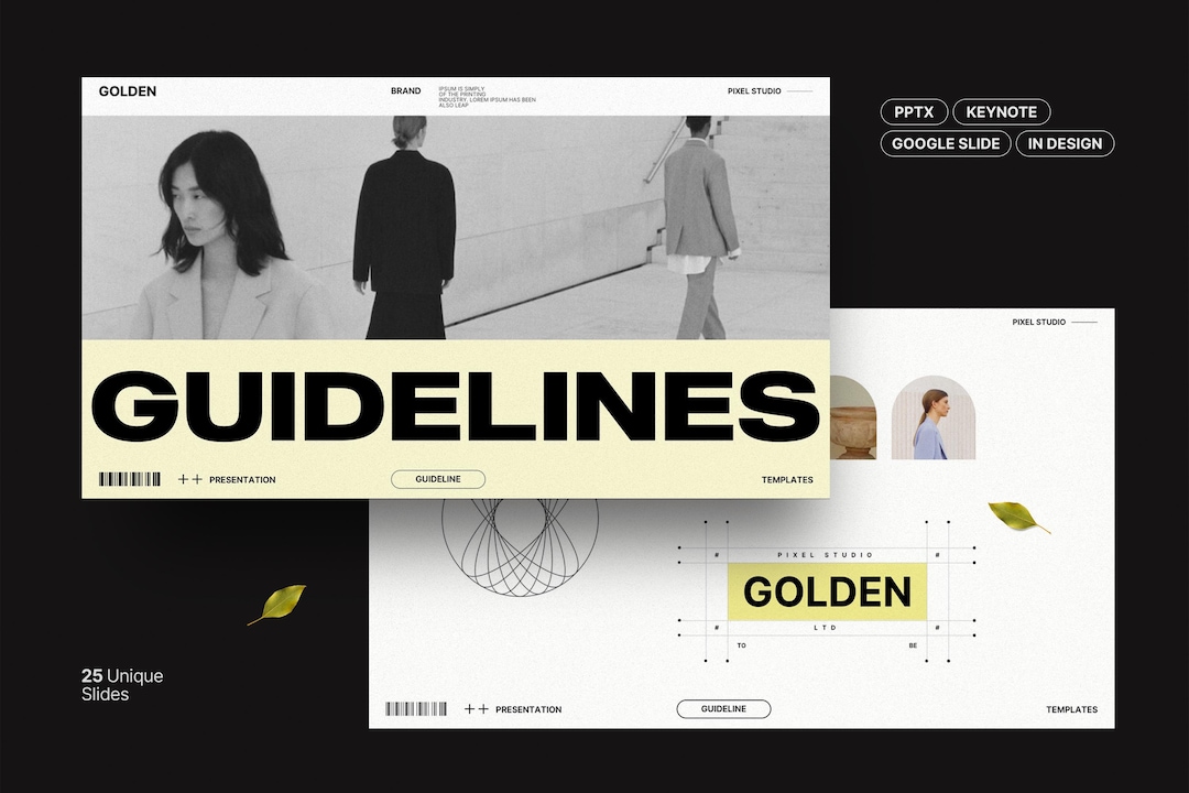 Creative Design, Brand Guideline Template With Powerpoint, Keynote ...