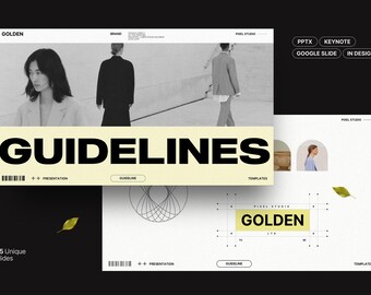 Creative Design, Brand Guideline Template with PowerPoint, Keynote, Google Slides