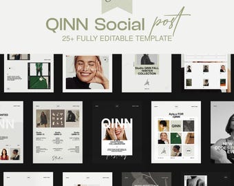 QINN / Kit för sociala medier med Canva och InDesign-mall