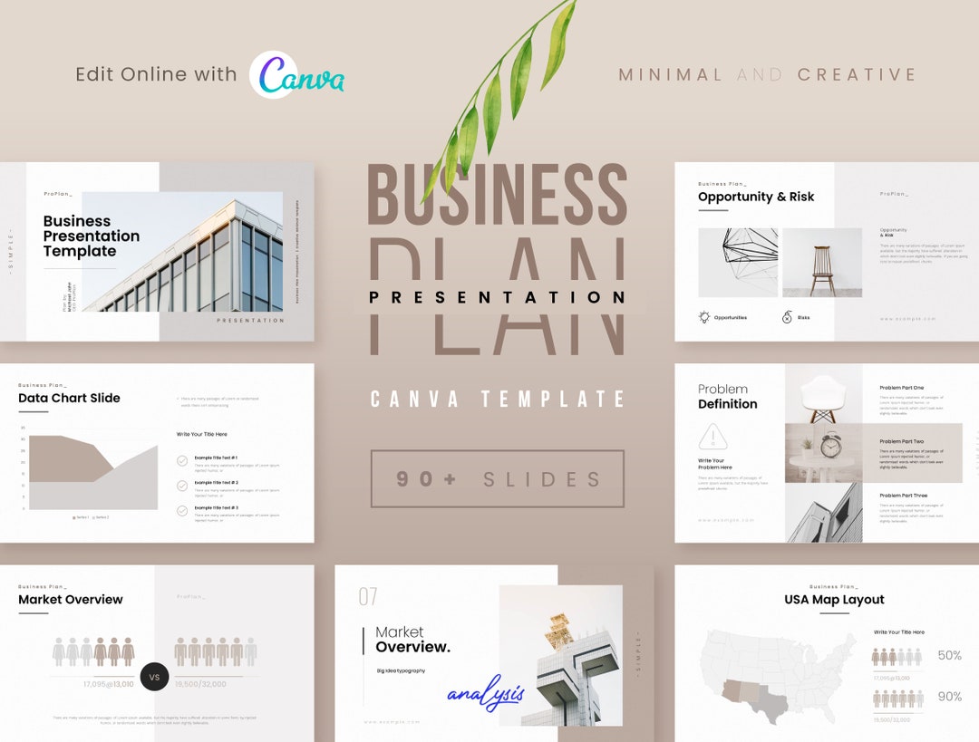 Canva Business Plan Presentation | Business Pitch Deck Template ...