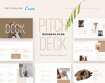 Canva Business Präsentation | Business Plan Vorlage | Businessplan und Marketing Präsentation | Canva Präsentation